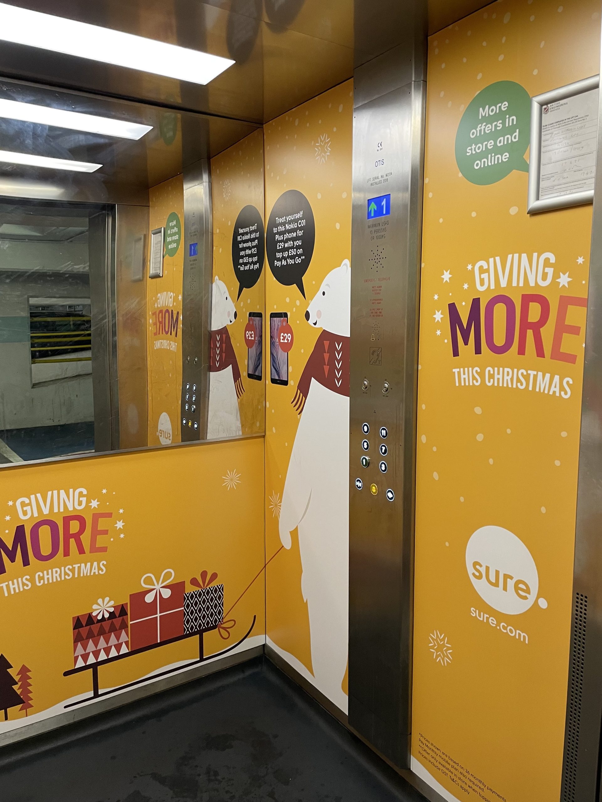 Lift advertising in St Helier’s multistorey car parks has really